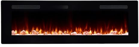 Dimplex Cheminée électrique Sierra 60 / 152 cm – Cheminée décorative avec Chauffage et Faux feu – Effet de Flamme LED réaliste – À Poser, encastrer ou Suspendre – Commande Via Application – 152,4 cm
