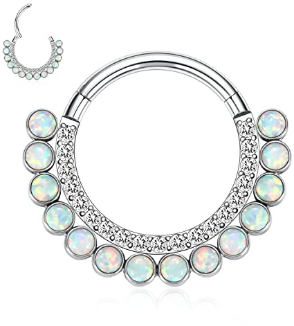 AROWRO 16G Septum Daith Jewellery 316L Surgical Steel Septum Rings Daith Earrings Nose Rings Septum Clicker Daith Rook Helix Lobe Cartilage Piercing Jewellery