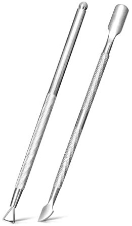 Lamkrtlp Nagelhautschieber Edelstahl, Cuticle Pusher für Maniküre, Pediküre, Nagelreiniger und Nagelhautentferner, Dead Skin Remover Maniküre Pediküre Werkzeuge für Fingernägel und Zehennägel
