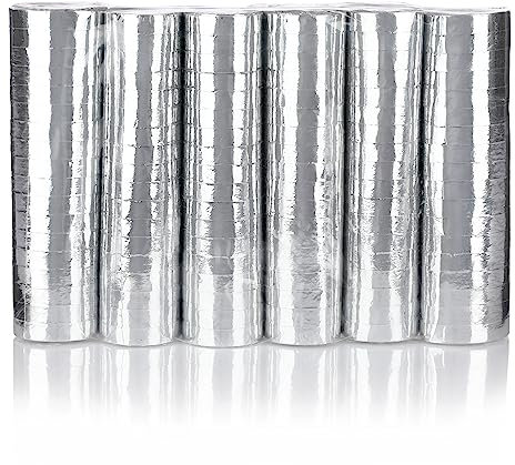 KarneLux Lot de 6 serpentins « argent métallisé » - Décoration de fête pour anniversaires, mariages et Nouvel An