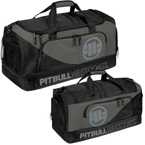 Pitbull Borsa sportiva per uomo e donna, Pit Bull West Coast, borsa da viaggio con logo TNT II, taglia unica, grigio., Taglia unica
