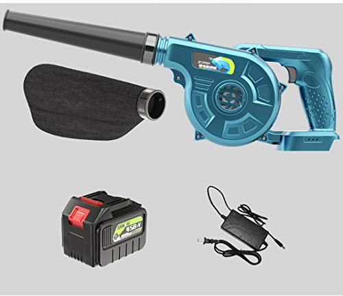 NOALED Wiederaufladbarer Haartrockner mit Gebläse, 2-in-1-Elektro-Laubbläser und -Mulcher mit Variabler Drehzahl für den industriellen Haushalt mit Laubsauger-Set, kabelloser Kleinwagengrill