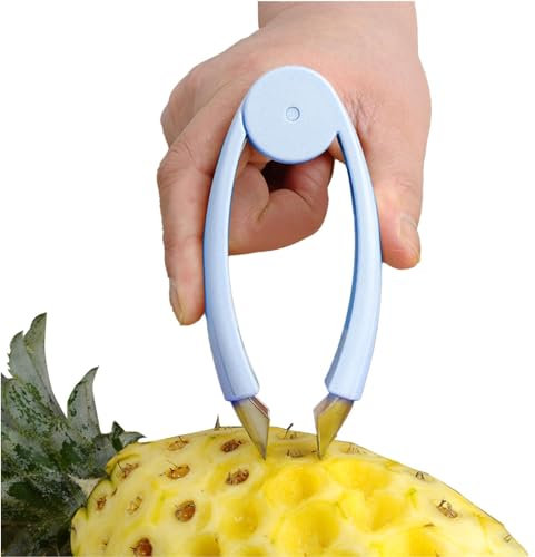 Pince à épiler en acier inoxydable pour enlever les tiges de fraises - Coupe-anas, extracteur de tige de fraise, pince à œil d'ananas, poignée ergonomique pour conserves, desserts