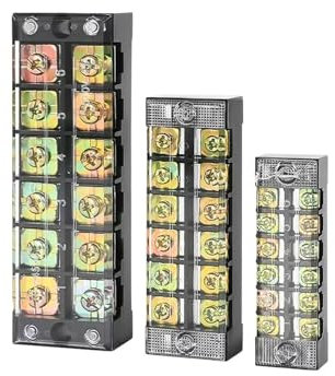 BJWVHGGE 10 Pz TB-2512 Ferro Rame 600 V 25A 12 Posizioni Morsettiera Barriera 15/10/12/6/5/4/3 P Connessione Barra di Cablaggio Fissa(Iron,4P)