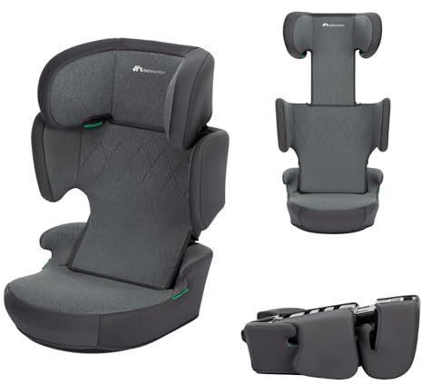 Bebeconfort RoadSafe i-Size, Silla de Coche, 3,5-12 años (100-150 cm), Alzador Coche Niño, Plegado & Ligero (3 kg), Instalación Cinturón Seguridad, 14 Posiciones Reposacabezas, Tinted Graphite