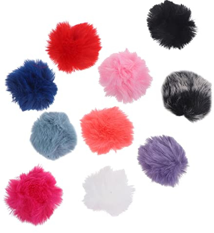 UKCOCO 10 pezzi Cuffie Antivento Microfono Lapel Colorate Copertura Pelosa Antivento Lavabile Protezione Resistente per Microfono Clip da Esterno e