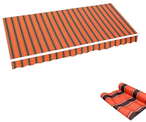 Infällbar dukmarkis, ersättningstyg, 2,5 m, 3,6 m, 5 m, vattentätt markisskydd för kassettmarkiser (15,5 x 7,6 fot) hållbart markisersättningsmaterial