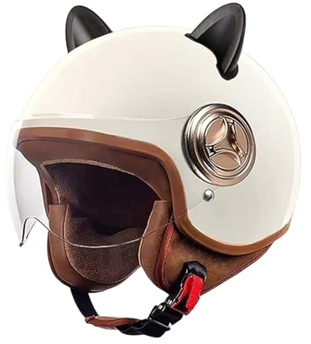 Casco De Motocicleta Infantil Homologado ECE, para Niños Y Niñas, Casco para Scooter con Visera D,54-61CM