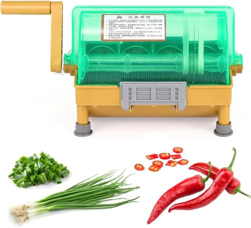 Cortador de cebolla verde manual, trituradora de perejil de 3 mm, máquina cortadora de cocina, trituradora de cebollino comercial con hoja de acero inoxidable, for picar cebolletas, puerros