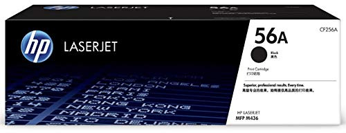 HP 56A (CF256A) Original Tonerkassette Schwarz, (Kompatibel mit: HP LaserJet MFP M436 Serie), Toner für ca. 7400 Seiten