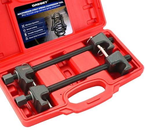 DASBET Macpherson Strut Spring Compressor Tool Kit 2PCS Coil Spring Compressor with Detent Pins Spring Compressor with 10.5in Range for Suspension Work