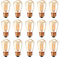 Genixgreen Lampadina LED E27 Edison 1W Lampadina LED a filamento S14 ST45 per luce stringa,E27 Luce Calda 2200K equivalente 10W Lampade a incandescenza,Non Dimmerabile,15 Pezzi