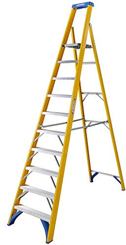 Werner Fibreglass Platform Stepladder 10 Tread