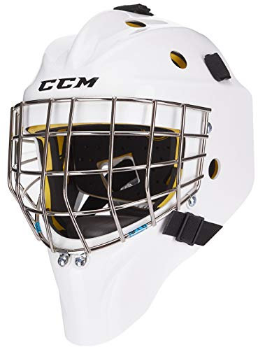 CCM Axis A1.5 Masque pour homme, taille : senior, couleurs : blanc/rouge