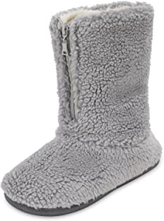 Polar Zapatillas Tipo Bota para Mujer con Espuma Viscoelástica, Cremallera, Forro de Piel Sintética, Suela de Goma, Cómodas y Lujosas para Interior y Exterior, 7 UK