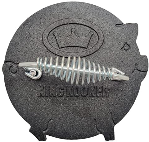 King Kooker Cast Iron Pig Bacon Press,Black,Large