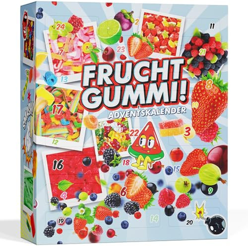 BOXILAND® Adventskalender 2025 Süßigkeiten [FRUCHTGUMMI] – Adventskalender 2025 Gummibärchen – Süßigkeiten, Adventskalender Kinder, Jugendliche, Frauen, Männer & Erwachsene (24 verschiedene Sorten)