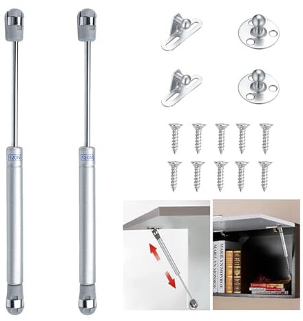 2 Stück Hydraulic Gasdruckfeder, 120 Nm/12 kg Gasdruckdämpfer, Gasstoßdämpfer Möbel Gasfeder, Gasdruckfeder Klappen, Kompressionsfeder Beschläge, für Kleiderschrank Schrank Möbeltür