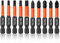 BAIDETS Pro Schrauber Bit Set - Schraubendreher Torx Bits Set 10 Stück (T10/T15/T20/T25/T30/PH1/PH2/PH3/PZ1/PZ2), 50mm Länge, Schrauber-Bit, 1/4 Sechskantschaft, mit Spender-Box