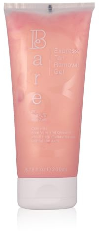 Bare By Vogue Express Tan Remover Gel - Self Tan Eraser With Aloe Vera & Glycerin for Hydrating Your Skin, 200ml