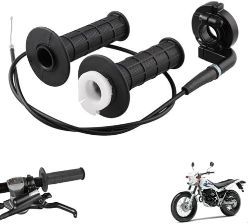 Gasgriff Griff Kabel Set Motorrad Gasgriff Mit Kabel Mit 1 Meter Gaszug Für 22 mm Offroad-Motorradlenker 50 cc, 90 cc, 110 cc, 125 cc, 140 cc, 150 cc, 200 cc, 250 cc