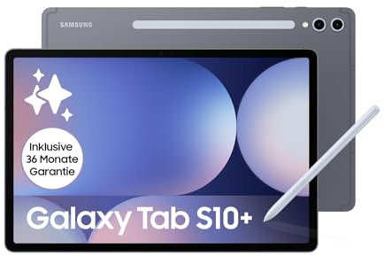 Samsung Galaxy Tab S10+ AI Tablet Android, 12 GB de RAM, 256 GB de Memoria, Pantalla AMOLED, Revestimiento antirreflectante, Incluye S Pen, WiFi, Moonstone Gray, 36 Meses de garantía del Fabricante