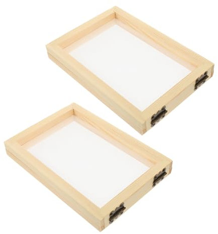 SEWACC 2St Papierrahmen Kit zur Papierherstellung Bastelrahmen Bastelpapier Heimwerken bastelmaterial bastel Materialien Holzschirm für die Papierherstellung Rahmen aus Papier hölzern