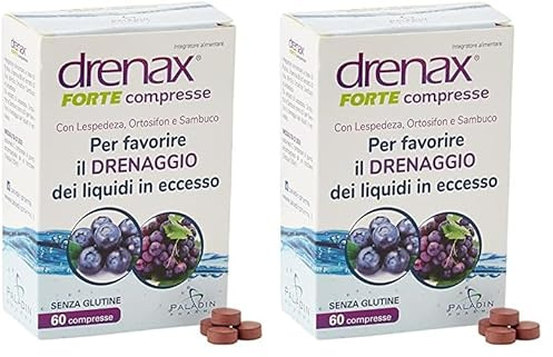 Drenax Forte Drenante Integratore Riequilibrante - 60 Compresse per confezione - 02096 (Confezione da 2)