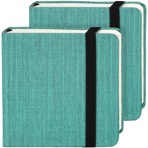 Funto Watercolor Journal, 4.7x4,7 , 2 pack, 24 feuilles chacun, 100% coton Cold Press, 300 gsm / 140 lb, fournitures artistiques pour les médias mixtes