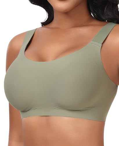 Ganado Jelly Bras for Women Non Wired Seamless Bra | Padded, Wireless, Gel, Support for Large Breasts, Full Coverage, Wirefree, Push Up, Tshirt Bra, Comfort Everyday Bras