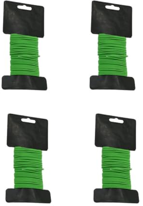 IWOWHERO Bridas de Soporte para Jardinería Reutilizables Verdes, Hechas de TPR y Hierro, Resistentes y Anti-Ultravioleta para Flores y Vides en Jardín Exterior