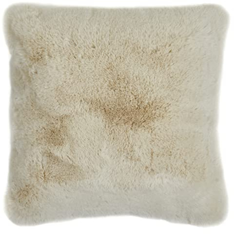 -LUXOR – vardagsrum kudde Coste fuskpäls dekorativ kudde i fårskinn utseende – fluffig gosig kudde soffkudde för dekoration vardagsrum 40 x 40 cm beige 1 styck