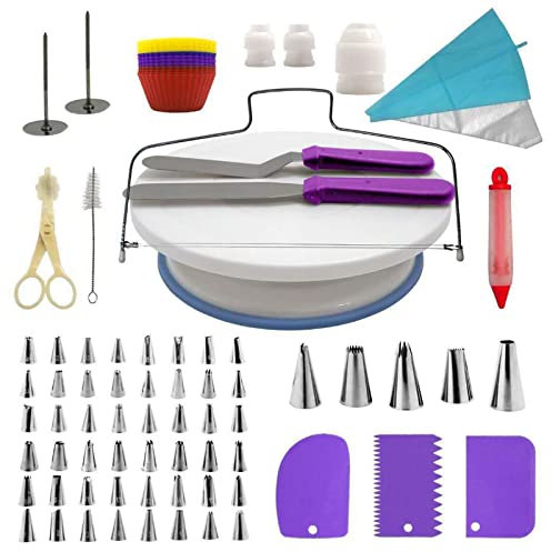 MUUZONING 106 Pezzi Ugello in Acciaio Inossidabile Decorazione Pasticceria, Decorazione Torte Set, Bocchette Decorative Accessori per Torte/Cupcakes, è lo Strumento Perfetto per Maneggiare la Crema #5