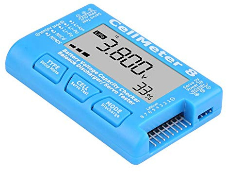 Digital Battery Control, CellMeter 8 Voltage Tester for Digital Battery Capacity LiPo Li-ion Servo Tester