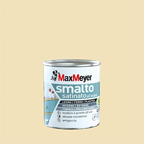 Maxmeyer Smalto All'Acqua Poliuretanico Satinato Bianco Panna 0,125 L