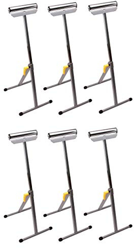 otgerlensker products Rollbock Gelb 60 kg belastbar, höhenverstellbar bis 1080 mm – Rollenbock, Stützbock, Unterstellbock – Stabil, Werkstatt & Montagehilfe (6)