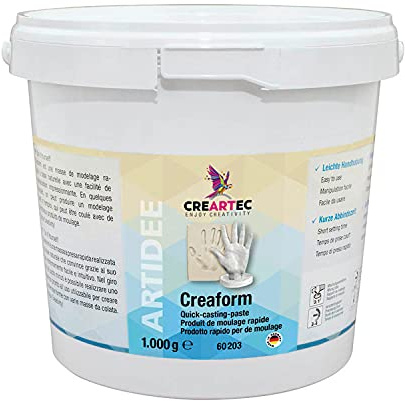 Masilla moldeadora Creaform, fabricada con materias primas naturales, ideal para la fabricación de prototipos o para moldear relieves y figuras (1 kg)