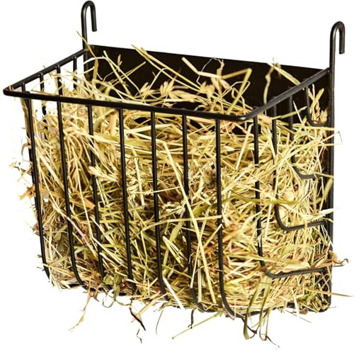 Comedero de heno para Conejo, cobaya, Conejo, Chinchilla, Soporte de heno de Metal Resistente, 7.3 x 4.3 x 6.7 Pulgadas