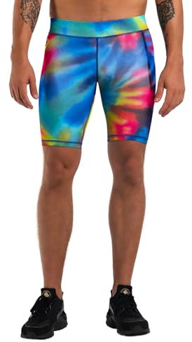 Kapow Meggings Herren Kurze Leggings Kompressions-Shorts: Recyceltes Material mit Taschen - Ideal für Laufen, Training, Fitness, Sport, Basketball, Fußball, Yoga & Klettern