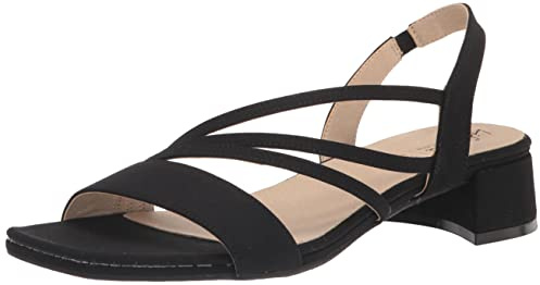LifeStride Womens Joy 2 Strappy Sandal Black 8.5 M