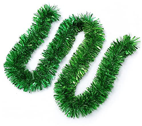 JSRHEEM 3 Pack Espumillón de Navidad, Espumillon Arbol Navidad 2m para Decoraciones Navideñas en Interior y Exterio