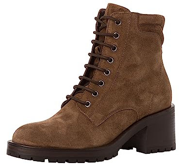 Tamaris Damen Schnürstiefel mit Absatz Leder Blockabsatz; CIGAR/braun; 39 EU