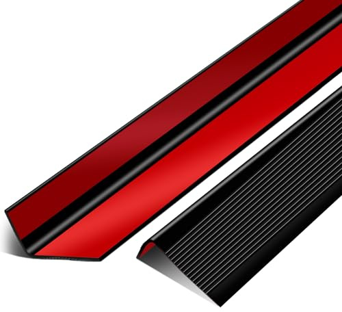 Huwena 2 Pcs Rubber L-Type 84 Stair Nosing Cuttable Windows Sill Protector Rubber Anti Scracting from Dog Cats for Home Furniture Countertop Edge Protection