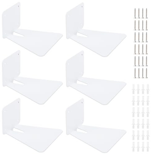 SWAWIS 6 Stück Unsichtbares Bücherregal Schwebendes Regal Schwebendes Bücherregal Wand Unsichtbares Buchregal Invisible Bookshelf Schwimmende Regale Metall Bücherregale für Taschenbücher