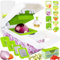 Pro-Series 20-in-1 Gemüseschneider, Dewpeton Mandoline Slicer, Veggie Chopper, Food Chopper mit Behälter, Gemüseschneider Zerkleinerer & Spiralschneider für Zwiebelsalat (Home Essential Gadget &