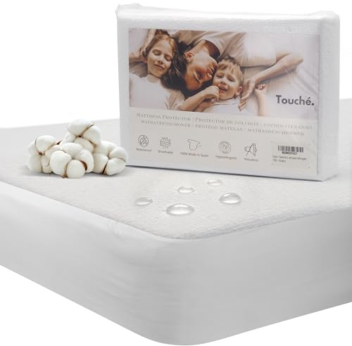 Touché. | Protector de Colchón/Cubre colchón Cama 135x200x30 cm | Top 100% Algódon | Impermeable | Transpirable, Ajustable y Hipoalergénico | Made in Spain