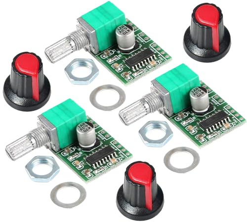 Gebildet Mini 3W+3W DC 5V Ljudförstärkare Handy Digital Power Amp Module Board Dual-Channel PAM8403 stereoförstärkare med potentiometer för gör-det-själv bärbar