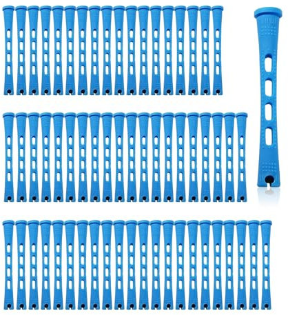 Honicemar Set di 60 bigodini permanenti per capelli lunghi e corti, aste piccole onde fredde da 0,9 cm, strumenti per arricciare acconciature naturali, aste arricciacapelli per capelli per casa o