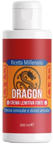 Crema Dolori Articolari Forte 200ml – Arnica, Artiglio del Diavolo, Mentolo – Sollievo Muscolare e Antinfiammatorio Naturale – Uso Sportivo, Schiena, Gambe, Collo – Dragon