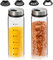 AetherAurora 300 ML Botes Para Especias, 2 Tarros De Especias con Tapa Giratoria, Agitador De Especias De Vidrio Borosilicato Grandes Frascos Especias, para la Cocina, Barbacoa Al Aire Libre